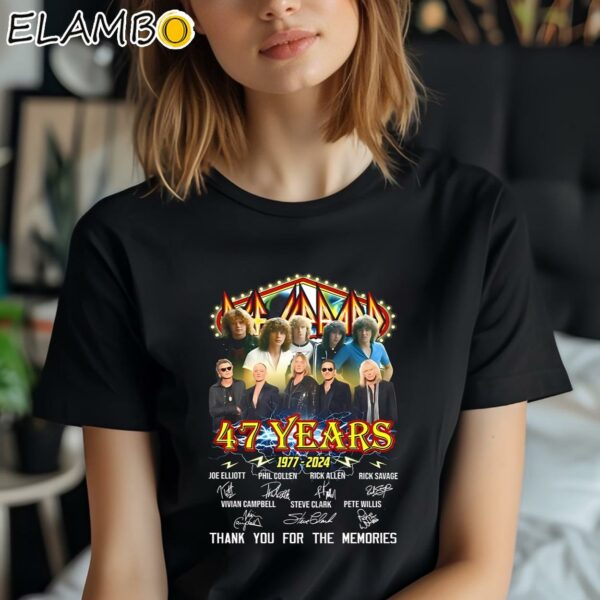 Def Leppard 47 Years 1977 2024 Thank You For The Memories Shirt Black Shirt Shirt