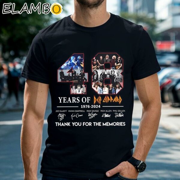 Def Leppard 48 Years 1976 2024 Signature Shirt Black Shirts Shirt