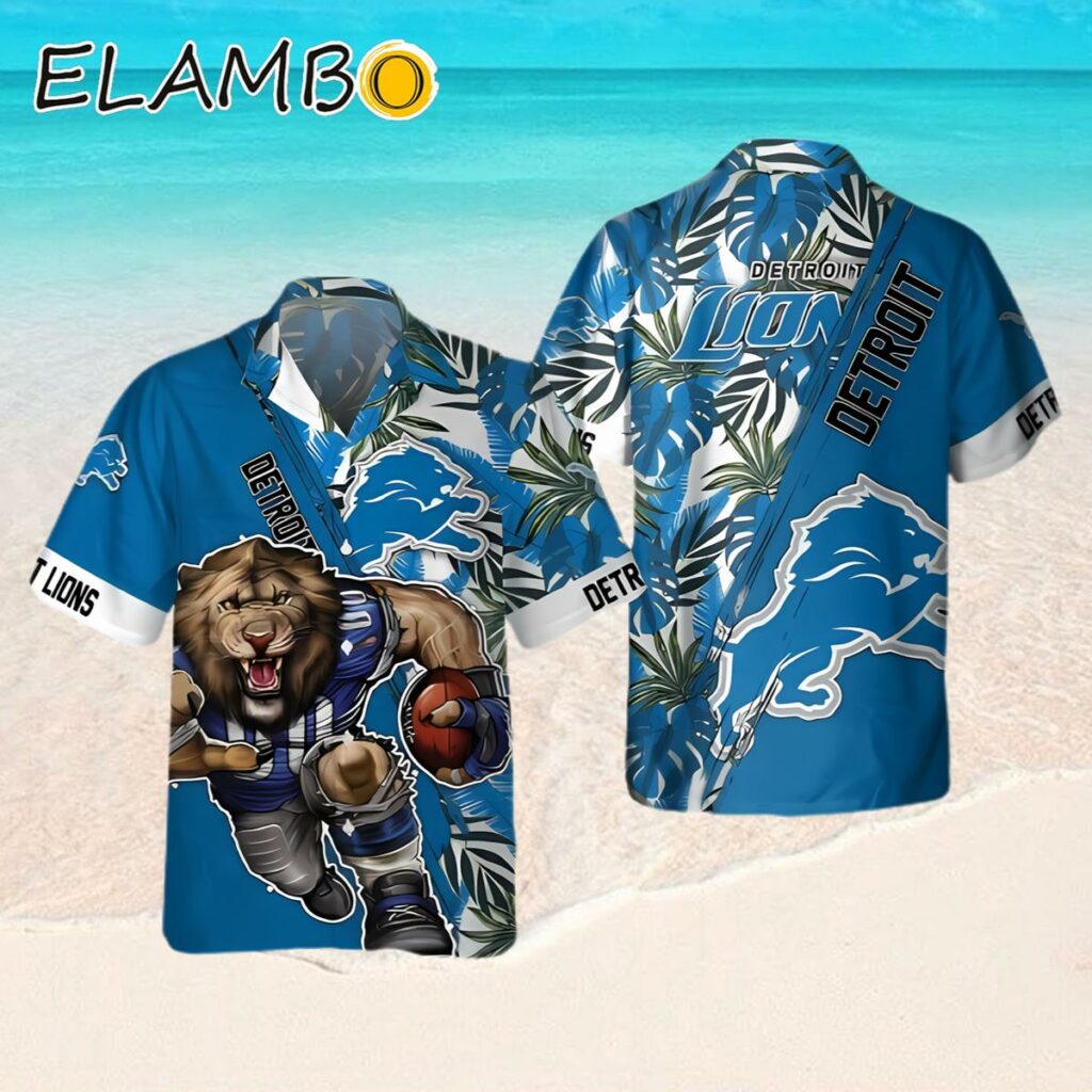Detroit Lions Mascot Team 3D Hawaiian Shirt Sport Fans Summer Gift