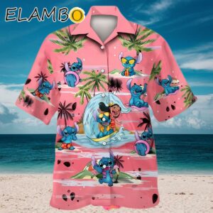 Disney Lilo And Stitch Palm Tree Pink Hawaiian Shirt Aloha Shirt Aloha Shirt