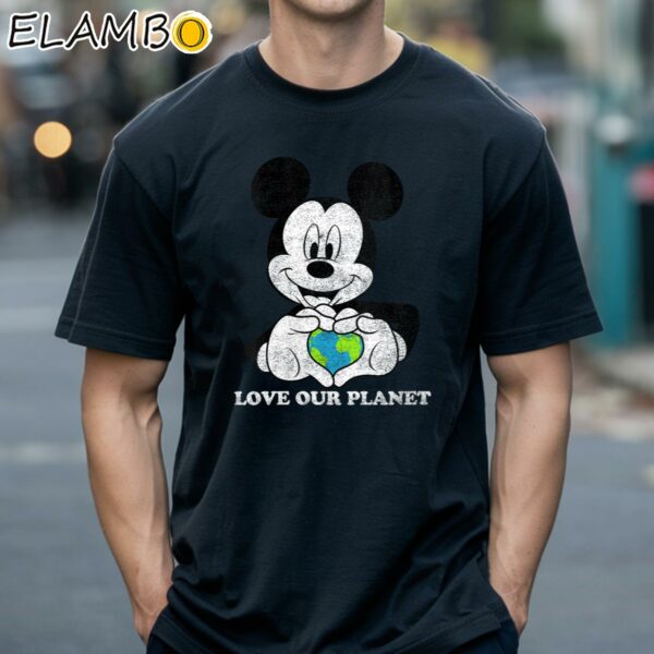 Disney Mickey Mouse Love Our Planet Earth Day Shirt Black Shirts 18