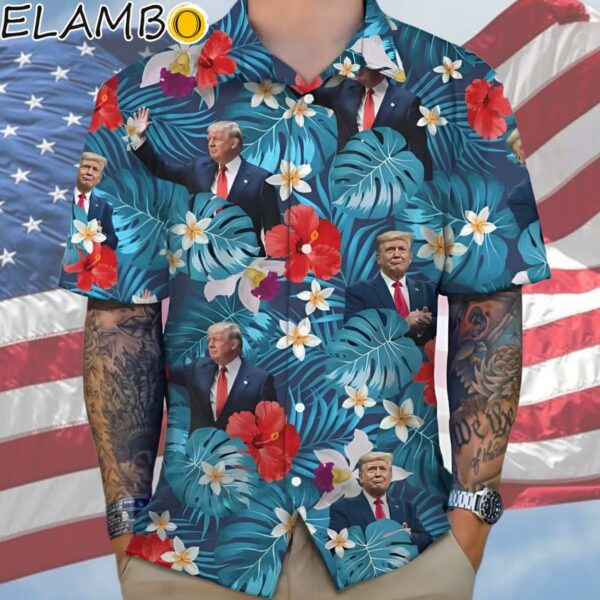 Donald Trump Photo Tropical Style Hawaii Shirt