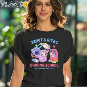 Driving School Janet And Rita Shirt Blue Dog Family Black Shirt 41
