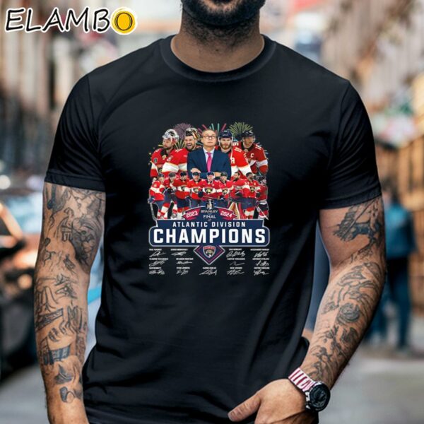 Florida Panthers 2023 2024 Stanley Cup Final Atlantic Division Champions Shirt Black Shirt 6
