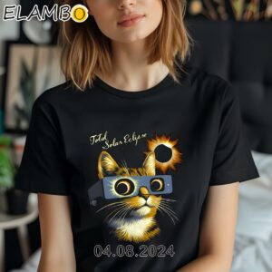 Funny Cat Eclipse April 8 2024 Astrology Celestial Event Shirt