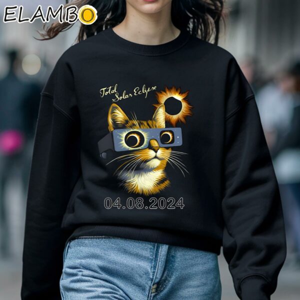 Funny Cat Eclipse April 8 2024 Astrology Celestial Event Shirt Sweatshirt 5