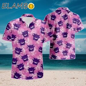 Gengar Pokemon Tropical Beach Hawaiian Shirt Anime Gifts Aloha Shirt Aloha Shirt