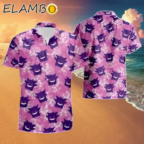 Gengar Pokemon Tropical Beach Hawaiian Shirt Anime Gifts Hawaaian Shirt Hawaaian Shirt