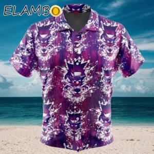 Ghostly Evolution Gastly Haunter Gengar Pokemon Button Up Hawaiian Shirt Aloha Shirt Aloha Shirt