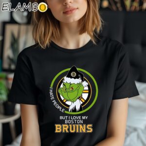 Grinch I Hate People But I Love My Boston Bruins Shirt Black Shirt Shirt