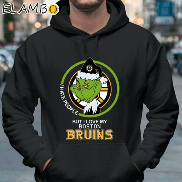 Grinch I Hate People But I Love My Boston Bruins Shirt Hoodie 37