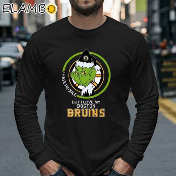 Grinch I Hate People But I Love My Boston Bruins Shirt Longsleeve 40