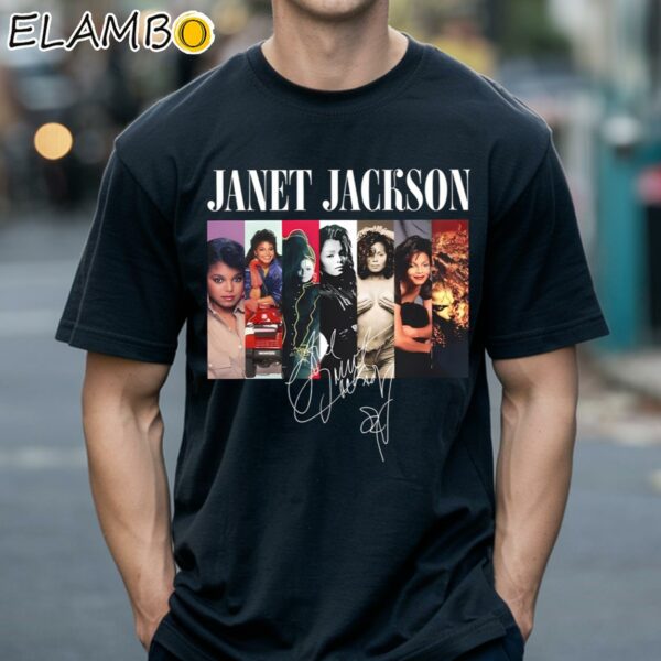 Janet Jackson Signature Vintage 90s Shirt Janet Jackson Merch Black Shirts 18