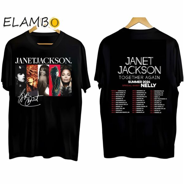 Janet Jackson Together Again Summer 2024 Shirt Black Shirt Black Shirt
