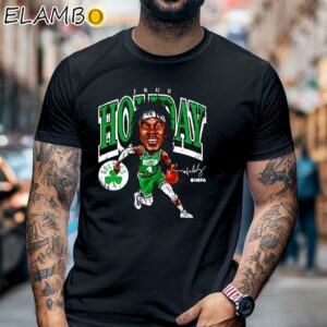 Jrue Holiday Boston Celtics Cartoon Signature Shirt Black Shirt 6