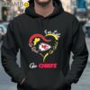 Kansas City Chiefs For Life Go Red Go Gold Go Chiefs With Heart Shirt Hoodie 37