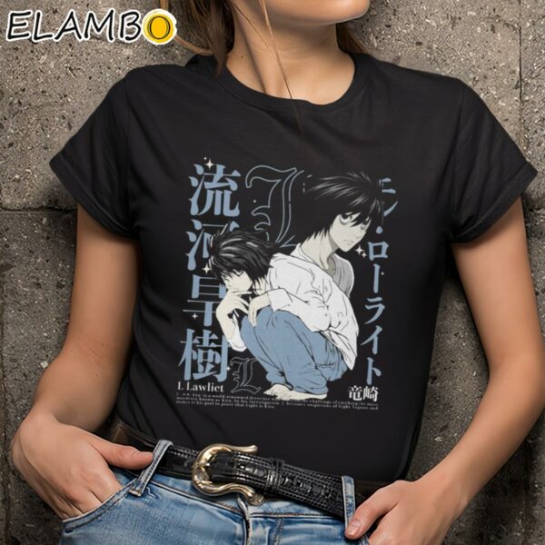 L Lawliet Deathnote Shirt Anime Gifts Black Shirts 9