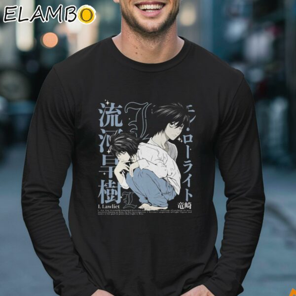 L Lawliet Deathnote Shirt Anime Gifts Longsleeve 17