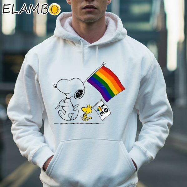 LGBT Snoopy And Woodstock With Pride Flag Shirt Hoodie 36