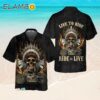 Live To Ride Skull Biker Native American Motorcycle Hawaiian Shirt Hawaaian Shirt Hawaaian Shirt