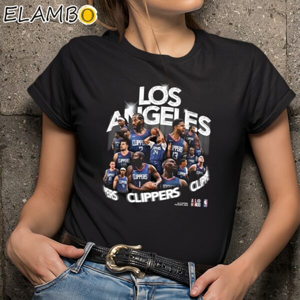 Los Angeles Clippers Playoffs 2024 ALL Hands Roster Shirt Black Shirts 9
