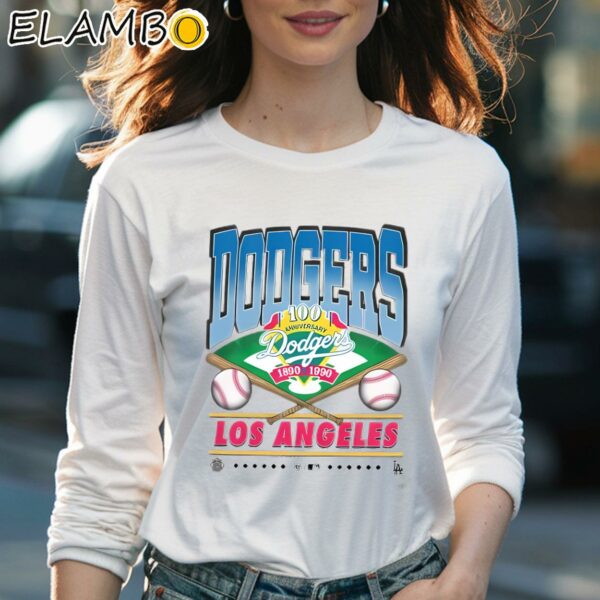Los Angeles Dodgers 100 Anniversary 1890 1990 Shirt Longsleeve Women Long Sleevee