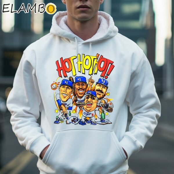 Los Angeles Dodgers Hot Hot Hot Caricature Vintage Shirt Hoodie 36