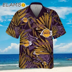 Los Angeles Lakers NBA Tropical Palm Leaves Aloha Hawaiian Shirt Aloha Shirt Aloha Shirt