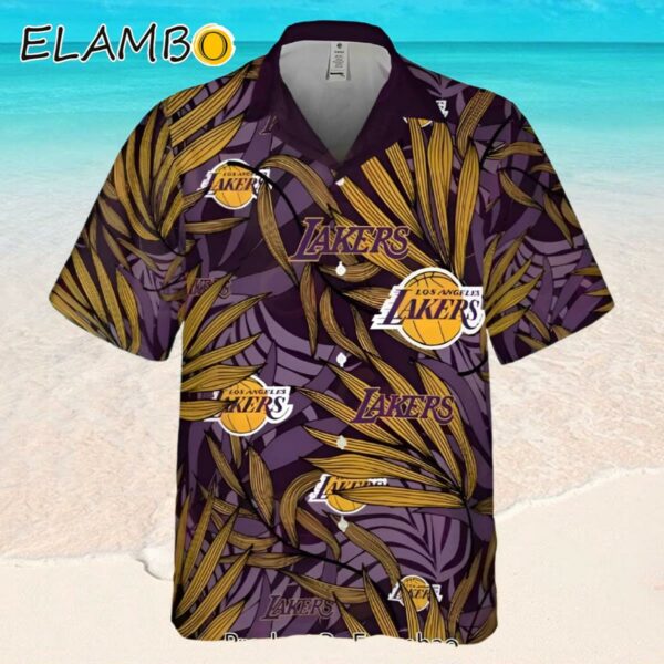 Los Angeles Lakers NBA Tropical Palm Leaves Aloha Hawaiian Shirt Hawaaian Shirt Hawaaian Shirt