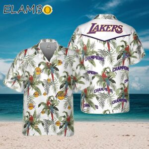 Los Angeles Lakers Tropical And Basketball Champions Pattern Print Hawaiian Shirt Aloha Shirt Aloha Shirt