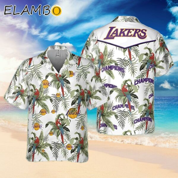 Los Angeles Lakers Tropical And Basketball Champions Pattern Print Hawaiian Shirt Hawaiian Hawaiian