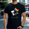 Love Wins Snoopy snoopy pride month LGBT Gay Pride Rainbow Flag Shirt Black Shirts Shirt