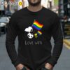 Love Wins Snoopy snoopy pride month LGBT Gay Pride Rainbow Flag Shirt Longsleeve 40