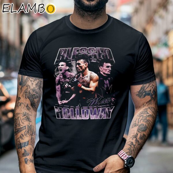 Max Holloway UFC Vintage Graphic Shirt Black Shirt 6