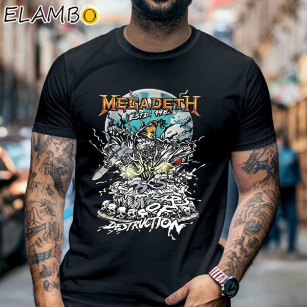 Megadeth Estd 1983 Years Of Destruction Skeleton Shirt Black Shirt 6