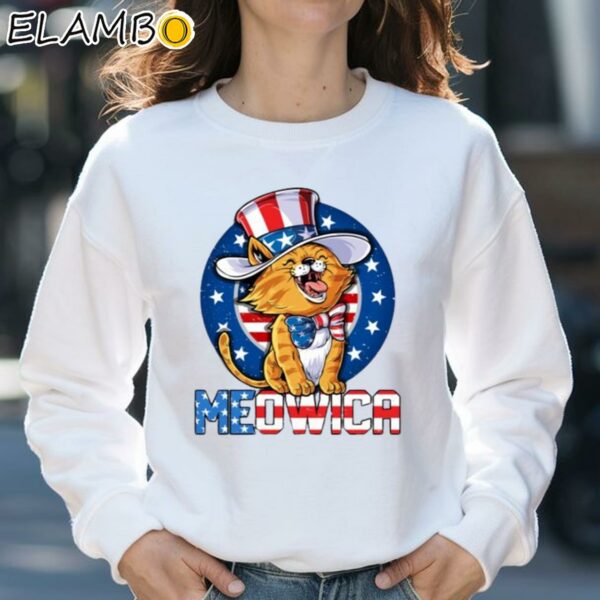 Meowica 4th of July T shirt Merica Cat American Flag Uncle Sam Shirt Sweatshirt 31