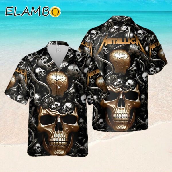 Metallica Band Rock Band Hawaiian Print Aloha Button Down Shirt Hawaaian Shirt Hawaaian Shirt