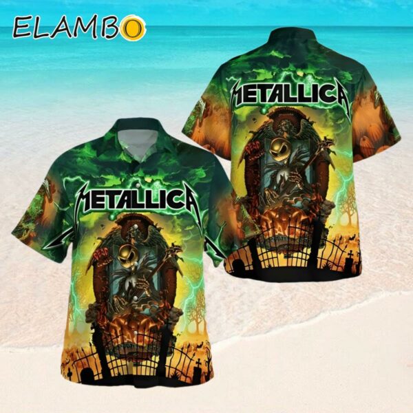 Metallica Jack Skellington Metallica Tour Hawaiian Shirt Hawaaian Shirt Hawaaian Shirt