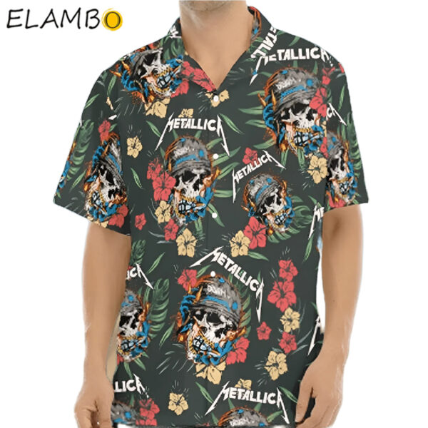 Metallica Skull Tropical Hawaiian Shirt For Men