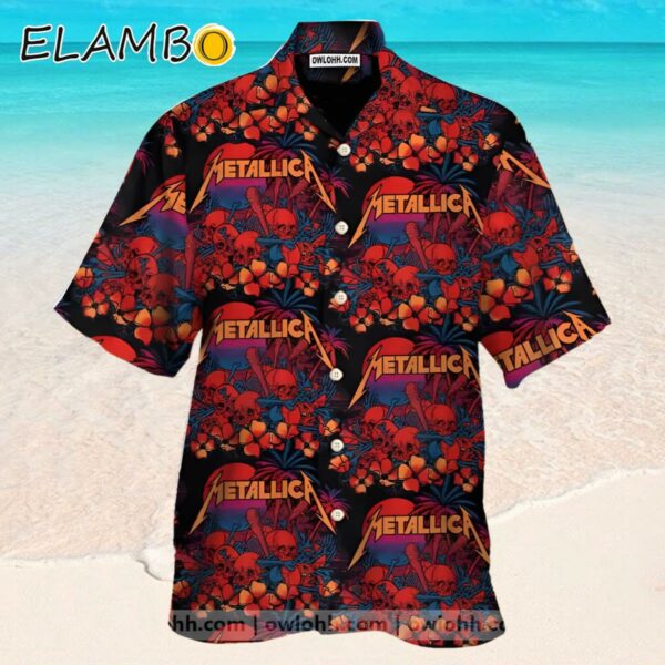 Metallica Sunset Skulls Tropical Hawaiian Shirt Hawaaian Shirt Hawaaian Shirt