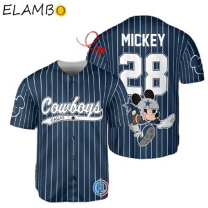 Mickey x Dallas Cowboys Baseball Jersey Background FULL