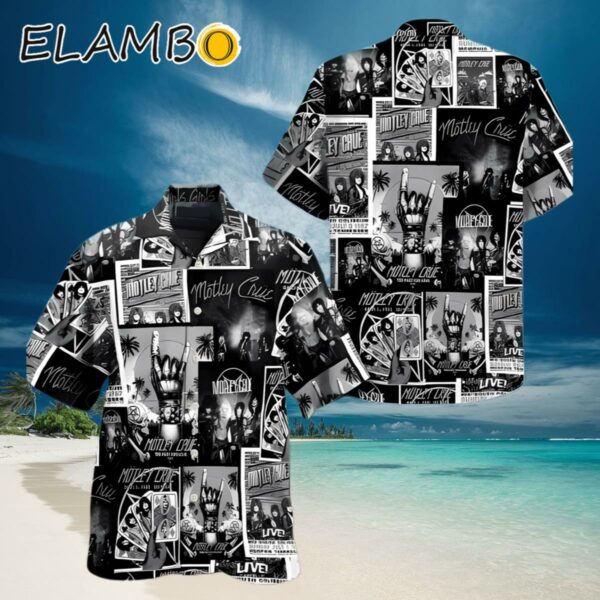 Motley Crue Black And White Hawaiian Shirt Hawaiian Hawaiian