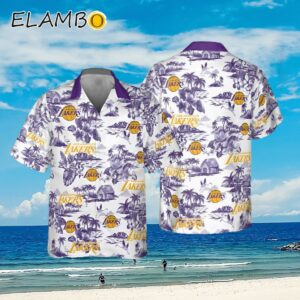 NBA Los Angeles Lakers Hawaiian Shirt Special Floral Island Hawaiian Button Shirt Aloha Shirt Aloha Shirt