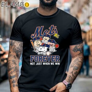 New York Mets Snoopy Peanuts Forever Not Just When We Win Shirt Black Shirt 6