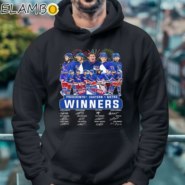 New York Rangers Presidents Eastern Metro Winners 2024 Shirt Hoodie 4