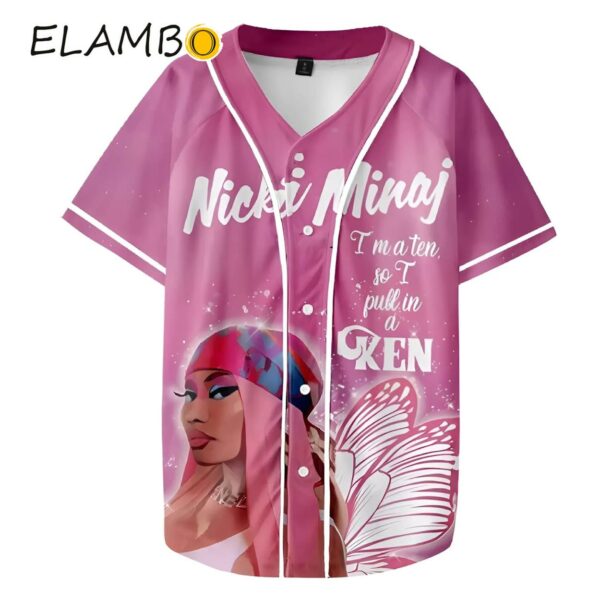 Nicki Minaj Pink Friday 2 Tour Jersey Short Sleeve V Neck Baseball Jerseys Printed Thumb