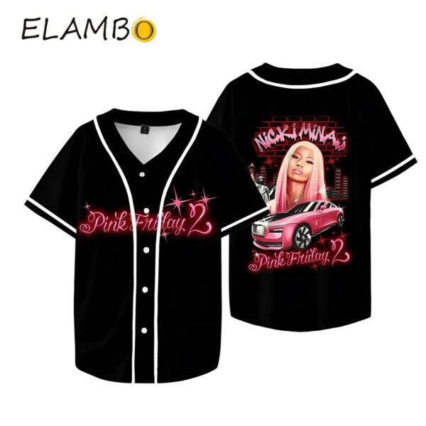 Nicki Minaj Pink Friday 2 Tour Merch Baseball Jersey Printed Thumb