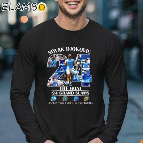 Novak Djokovic The Goat 24 Grand Slams Thank You For The Memories Shirt Longsleeve 17