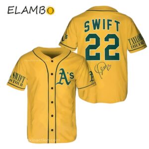 Oakland Athletics Taylor Swift Signature Baseball Jersey Taylor Swift Merch Cheap Printed Thumb