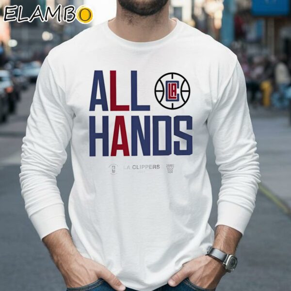 Official LA Clippers All Hands 2024 NBA Playoffs Mantra Shirt Longsleeve 35